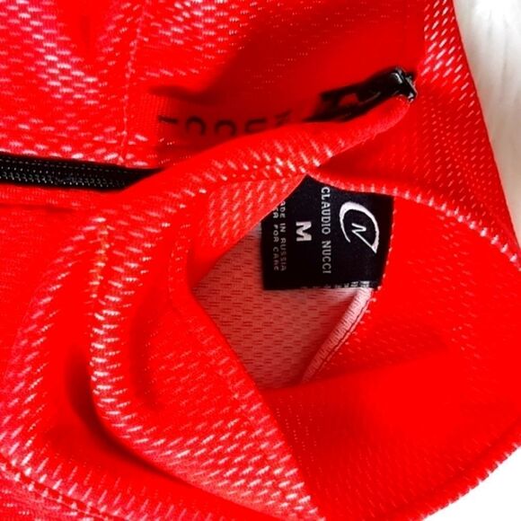 NEW NUCCI Red Zip Athletic Jacket NWOT M‎ - Picture 2 of 5